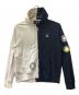 RAF SIMONS（ラフシモンズ）の古着「Patched Zip Through Hoodie」｜ホワイト×ブラック