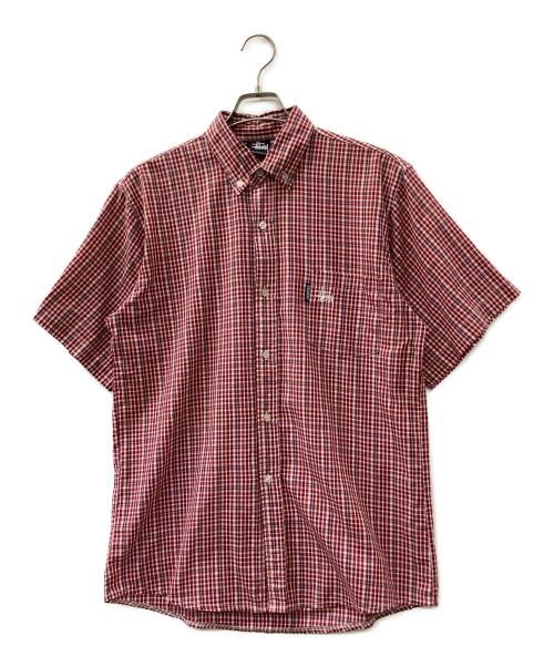 stussy（ステューシー）stussy (ステューシー) 半袖シャツ レッド サイズ:Lの古着・服飾アイテム