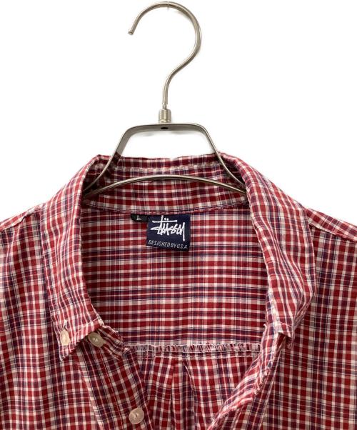 stussy（ステューシー）stussy (ステューシー) 半袖シャツ レッド サイズ:Lの古着・服飾アイテム