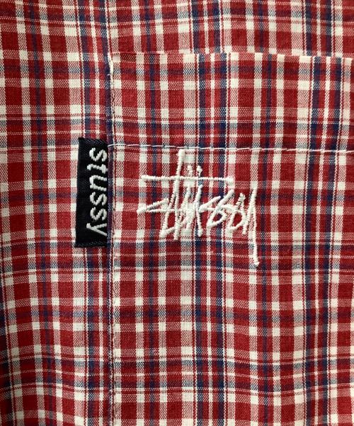 stussy（ステューシー）stussy (ステューシー) 半袖シャツ レッド サイズ:Lの古着・服飾アイテム