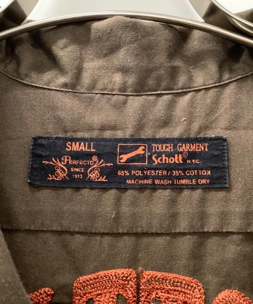 Schott（ショット）Schott (ショット) 半袖シャツ ブラウン サイズ:Sの古着・服飾アイテム