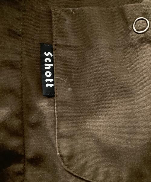 Schott（ショット）Schott (ショット) 半袖シャツ ブラウン サイズ:Sの古着・服飾アイテム