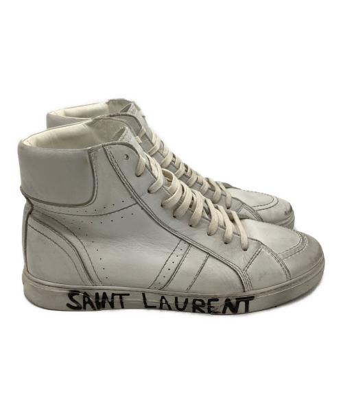 Saint Laurent Paris（サンローランパリ）Saint Laurent Paris (サンローランパリ) ハイカットスニーカー ホワイト サイズ:43の古着・服飾アイテム