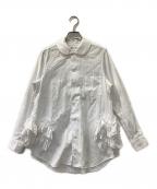 COMME des GARCONS COMME des GARCONSコムデギャルソン コムデギャルソン）の古着「丸襟フリル長袖シャツ」｜ホワイト