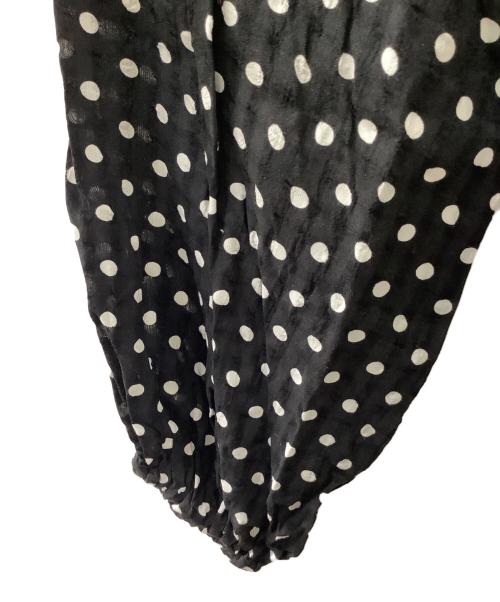 BEARDSLEY（ビアズリー）BEARDSLEY (ビアズリー) ドットギャザーワンピース ブラックの古着・服飾アイテム