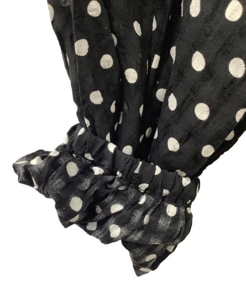 BEARDSLEY（ビアズリー）BEARDSLEY (ビアズリー) ドットギャザーワンピース ブラックの古着・服飾アイテム