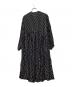 BEARDSLEY (ビアズリー) ドットギャザーワンピース ブラック：17000円