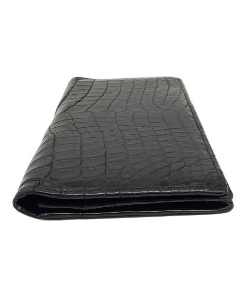 GAUDIE（ガウディ）GAUDIE (ガウディ) クロコダイルロングウォレット10枚カード(無双) ブラックの古着・服飾アイテム