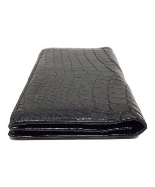 GAUDIE（ガウディ）GAUDIE (ガウディ) クロコダイルロングウォレット10枚カード(無双) ブラックの古着・服飾アイテム