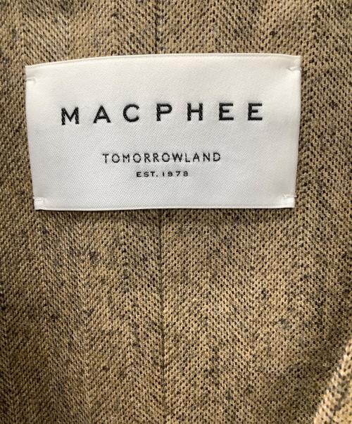 MACPHEE（マカフィー）MACPHEE (マカフィー) ウールサキソニー ロングジレ ベージュ サイズ:36の古着・服飾アイテム