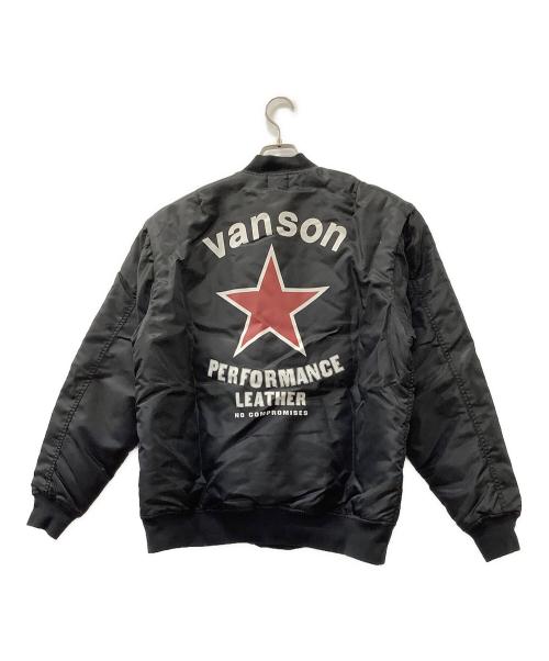 VANSON（バンソン）VANSON (バンソン) MA-1ジャケット ブラック サイズ:Lの古着・服飾アイテム