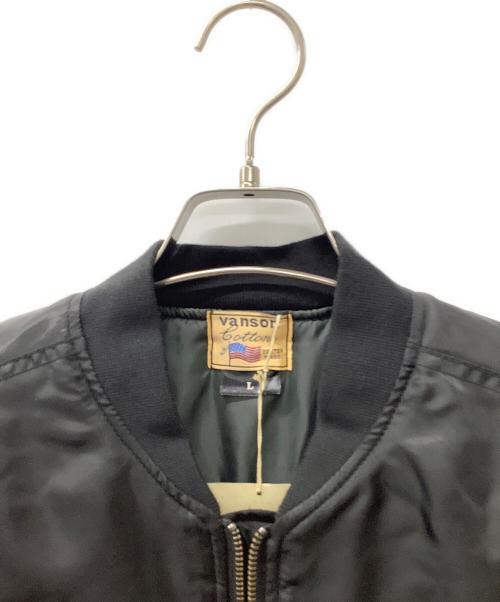 VANSON（バンソン）VANSON (バンソン) MA-1ジャケット ブラック サイズ:Lの古着・服飾アイテム