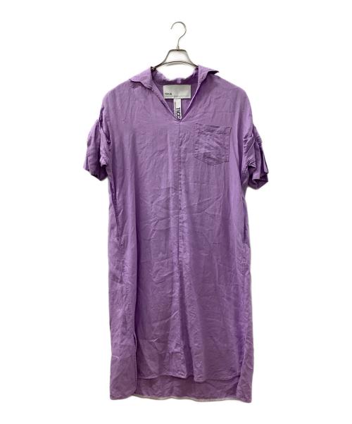 ticca（ティッカ）ticca (ティッカ) 半袖ワンピース パープル サイズ:Fの古着・服飾アイテム