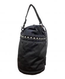 MACKINTOSH×PORTER（マッキントッシュ×ポーター）の古着「STUDS BUCKET BAG MINI」｜ブラック