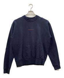 MARNI（マルニ）の古着「コットンクルーネックコンパクトロゴスウェット」｜ネイビー