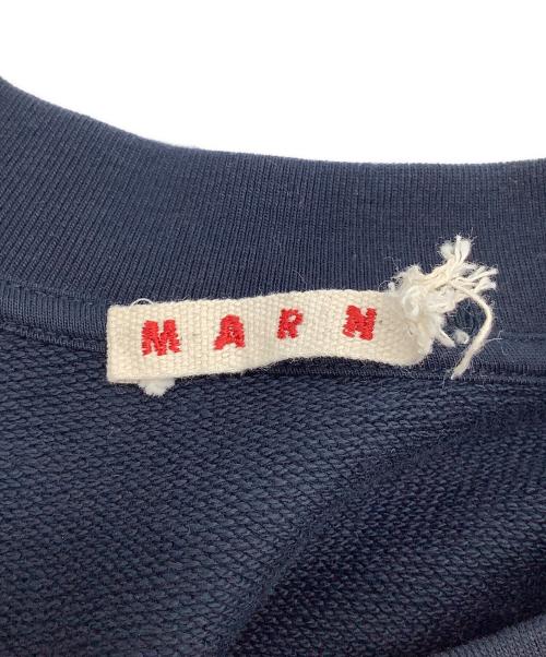 MARNI（マルニ）MARNI (マルニ) コットンクルーネックコンパクトロゴスウェット ネイビー サイズ:44の古着・服飾アイテム