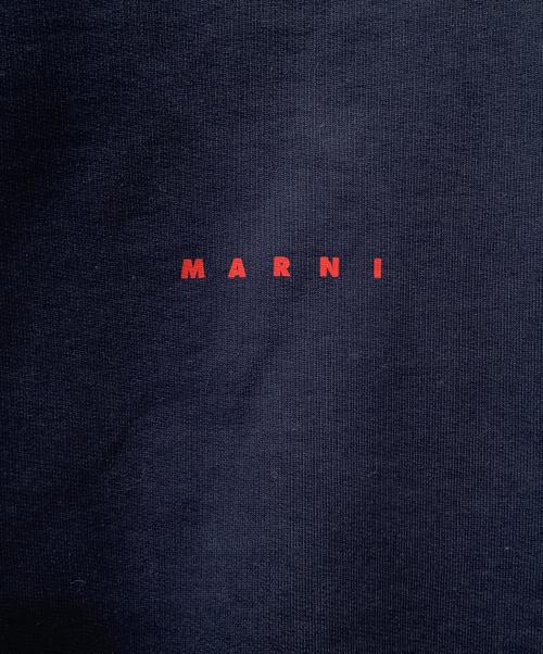 MARNI（マルニ）MARNI (マルニ) コットンクルーネックコンパクトロゴスウェット ネイビー サイズ:44の古着・服飾アイテム
