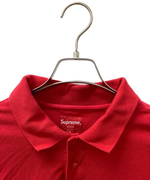 SUPREME（シュプリーム）SUPREME (シュプリーム) ポロシャツ レッド×ライムグリーン サイズ:Lの古着・服飾アイテム