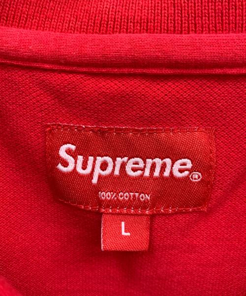 SUPREME（シュプリーム）SUPREME (シュプリーム) ポロシャツ レッド×ライムグリーン サイズ:Lの古着・服飾アイテム
