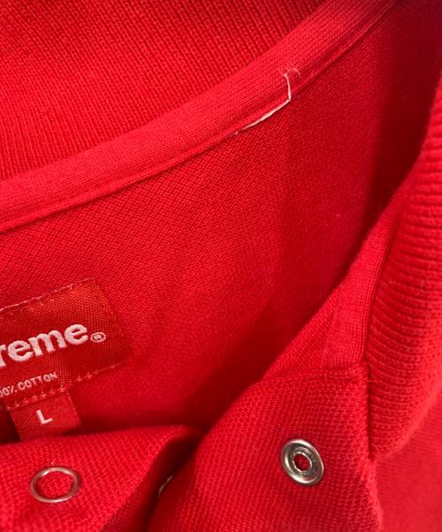 SUPREME（シュプリーム）SUPREME (シュプリーム) ポロシャツ レッド×ライムグリーン サイズ:Lの古着・服飾アイテム