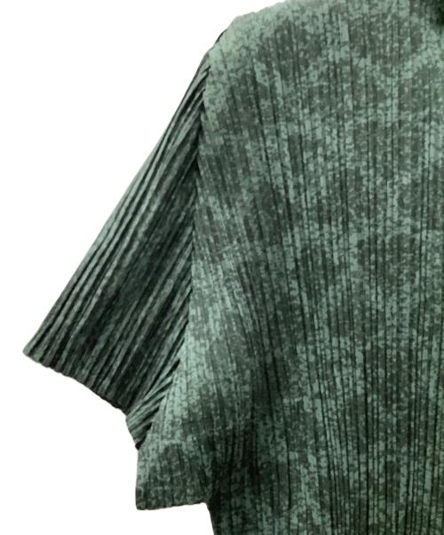 PLEATS PLEASE（プリーツプリーズ）PLEATS PLEASE (プリーツプリーズ) 半袖カットソー グリーン サイズ:4の古着・服飾アイテム