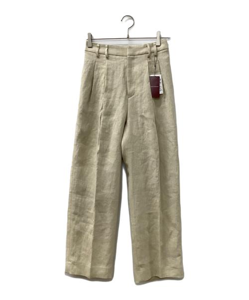 URBAN RESEARCH（アーバンリサーチ）URBAN RESEARCH (アーバンリサーチ) オックスリネンストレートパンツ ベージュ サイズ:36 未使用品の古着・服飾アイテム