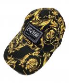 VERSACE JEANS COUTUREヴェルサーチ ジーンズクチュール）の古着「キャップ」｜ブラック×イエロー