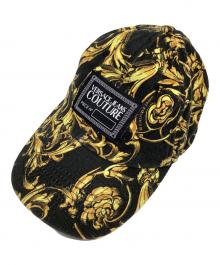 VERSACE JEANS COUTURE（ヴェルサーチ ジーンズクチュール）の古着「キャップ」｜ブラック×イエロー