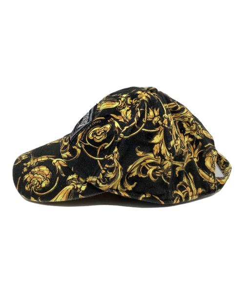 VERSACE JEANS COUTURE（ヴェルサーチ ジーンズクチュール）VERSACE JEANS COUTURE (ヴェルサーチ ジーンズクチュール) キャップ ブラック×イエロー サイズ:-の古着・服飾アイテム