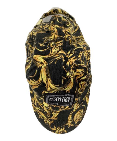 VERSACE JEANS COUTURE（ヴェルサーチ ジーンズクチュール）VERSACE JEANS COUTURE (ヴェルサーチ ジーンズクチュール) キャップ ブラック×イエロー サイズ:-の古着・服飾アイテム