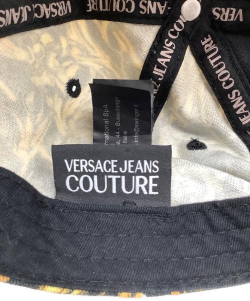 VERSACE JEANS COUTURE（ヴェルサーチ ジーンズクチュール）VERSACE JEANS COUTURE (ヴェルサーチ ジーンズクチュール) キャップ ブラック×イエロー サイズ:-の古着・服飾アイテム
