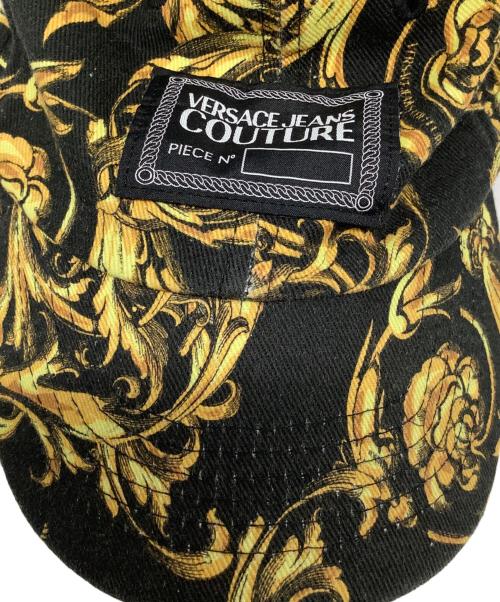 VERSACE JEANS COUTURE（ヴェルサーチ ジーンズクチュール）VERSACE JEANS COUTURE (ヴェルサーチ ジーンズクチュール) キャップ ブラック×イエロー サイズ:-の古着・服飾アイテム
