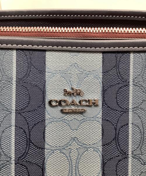 COACH（コーチ）COACH (コーチ) トートバッグ ブルー×ネイビーの古着・服飾アイテム
