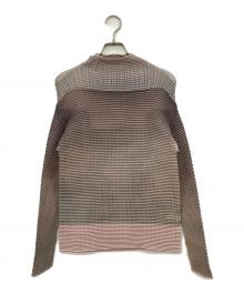 ISSEY MIYAKE（イッセイミヤケ）の古着「長袖カットソー」｜ピンク×グレー