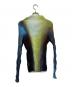 ISSEY MIYAKE (イッセイミヤケ) ハイネック Light Leak Chiffon Twist Top ブルー×グリーン サイズ:2：30000円