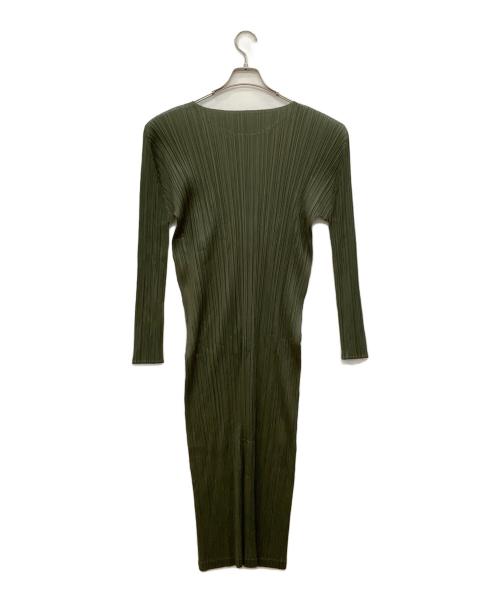 PLEATS PLEASE（プリーツプリーズ）PLEATS PLEASE (プリーツプリーズ) 長袖ワンピース グリーン サイズ:5の古着・服飾アイテム