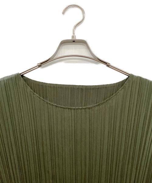 PLEATS PLEASE（プリーツプリーズ）PLEATS PLEASE (プリーツプリーズ) 長袖ワンピース グリーン サイズ:5の古着・服飾アイテム