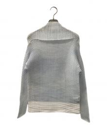 ISSEY MIYAKE（イッセイミヤケ）の古着「長袖カットソー」｜ライトブルー×ホワイト