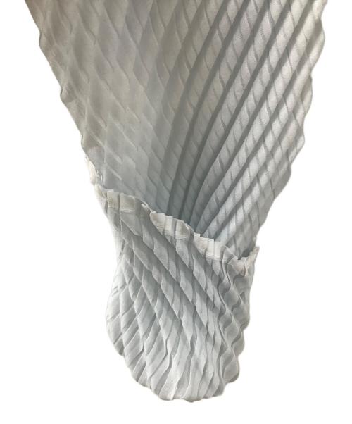 ISSEY MIYAKE（イッセイミヤケ）ISSEY MIYAKE (イッセイミヤケ) 長袖カットソー ライトブルー×ホワイト サイズ:2の古着・服飾アイテム