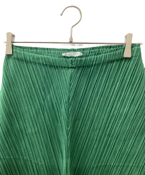 PLEATS PLEASE（プリーツプリーズ）PLEATS PLEASE (プリーツプリーズ) プリーツコクーンパンツ グリーン サイズ:4の古着・服飾アイテム