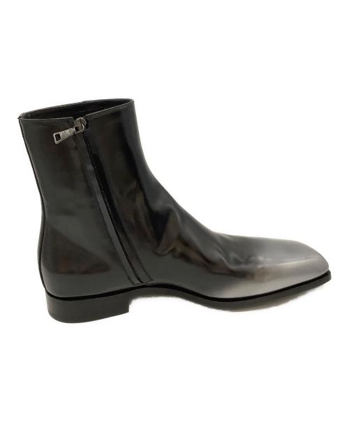 PRADA（プラダ）PRADA (プラダ) スクエアトゥーブーツ ブラック サイズ:81/2の古着・服飾アイテム