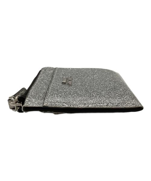 MARC JACOBS（マークジェイコブス）MARC JACOBS (マークジェイコブス) コーテッド グリッター トップジップウォレット シルバーの古着・服飾アイテム