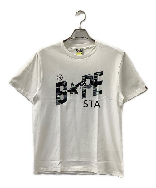 A BATHING APE（アベイシングエイプ）A BATHING APE (アベイシングエイプ) 半袖カットソー ホワイト サイズ:Mの古着・服飾アイテム