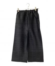 PLEATS PLEASE（プリーツプリーズ）の古着「ワイドパンツ」｜ブラック