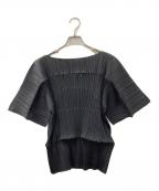 PLEATS PLEASEプリーツプリーズ）の古着「半袖カットソー」｜ブラック