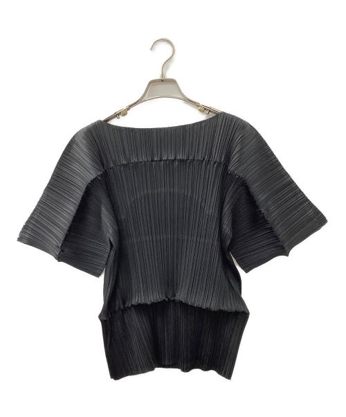 PLEATS PLEASE（プリーツプリーズ）PLEATS PLEASE (プリーツプリーズ) 半袖カットソー ブラック サイズ:-の古着・服飾アイテム