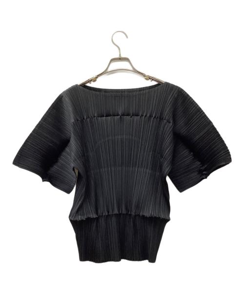 PLEATS PLEASE（プリーツプリーズ）PLEATS PLEASE (プリーツプリーズ) 半袖カットソー ブラック サイズ:-の古着・服飾アイテム