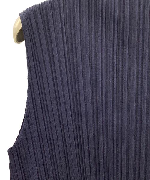 PLEATS PLEASE（プリーツプリーズ）PLEATS PLEASE (プリーツプリーズ) ノースリーブ・キャミソールワンピース ネイビー サイズ:3の古着・服飾アイテム