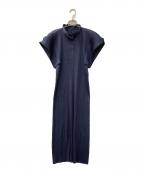 PLEATS PLEASEプリーツプリーズ）の古着「ノースリーブ・キャミソールワンピース」｜ブルー