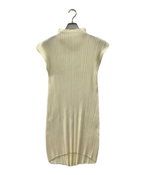 PLEATS PLEASE（プリーツプリーズ）PLEATS PLEASE (プリーツプリーズ) ノースリーブ・キャミソールワンピース イエロー サイズ:3の古着・服飾アイテム